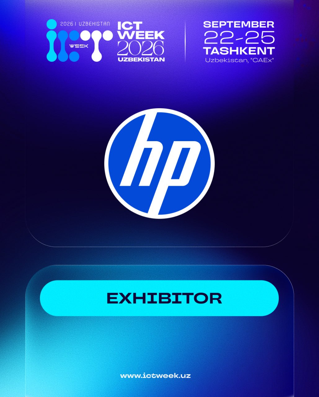 💻 We are pleased to welcome HP as a participant of ICT Week Uzbekistan 2026!
