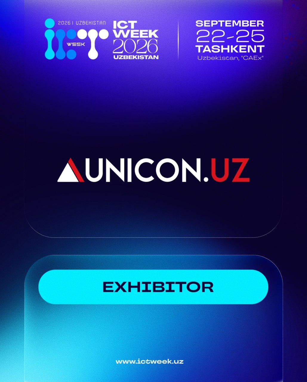 Мы рады приветствовать UNICON.UZ как участника ICT Week Uzbekistan 2026!